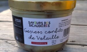 GÉSIERS CONFITS DE VOLAILLE (200G net égoutté)