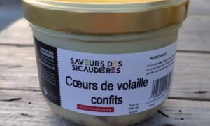COEURS DE VOLAILLE CONFITS (200G net égoutté)